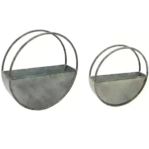 Set/2 Nested Floating Elemental Wall Planters 45x12/36x9cm