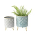 Set/2 Nested Footed Fan Planters