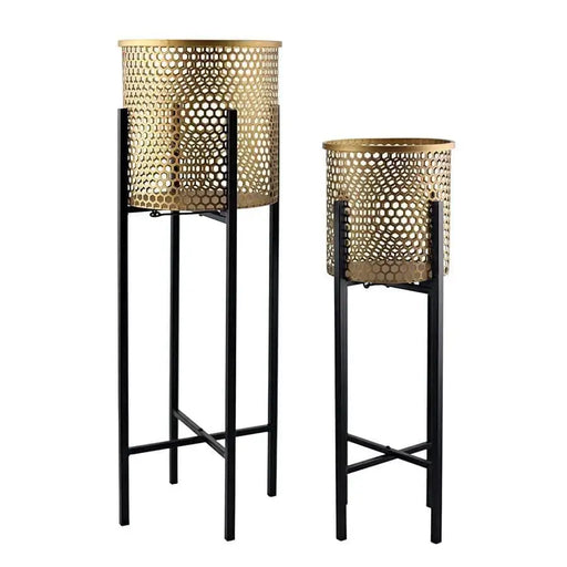 Set/2 Nested Luxe Stilted Beehive Planters