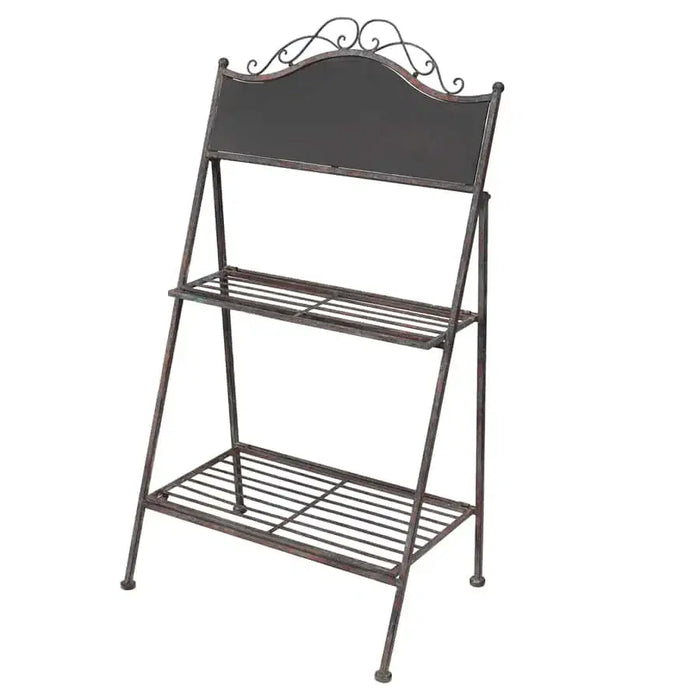 Two-Shelf Garden Plant Stand with Chalkboard - Planters